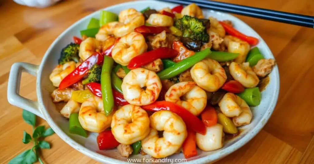 chicken and shrimp stir fry