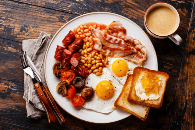 Tasty breakfast to share with friends and family