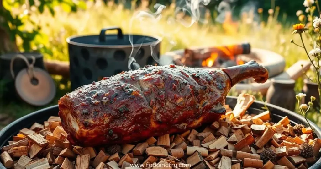 smoked deer shoulder