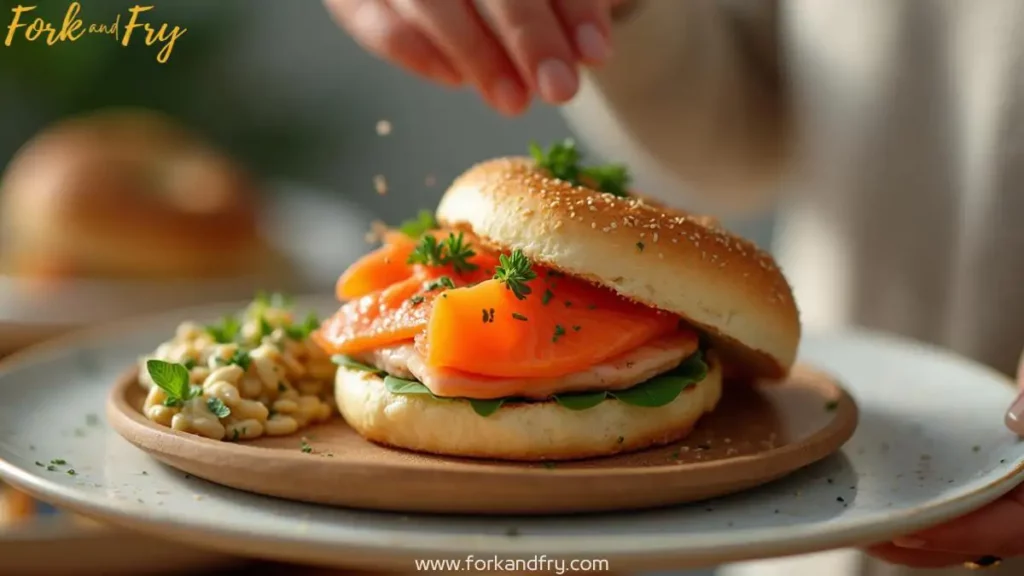 Indulge in a Salmon and Lox Bagel for a Tasty Breakfast